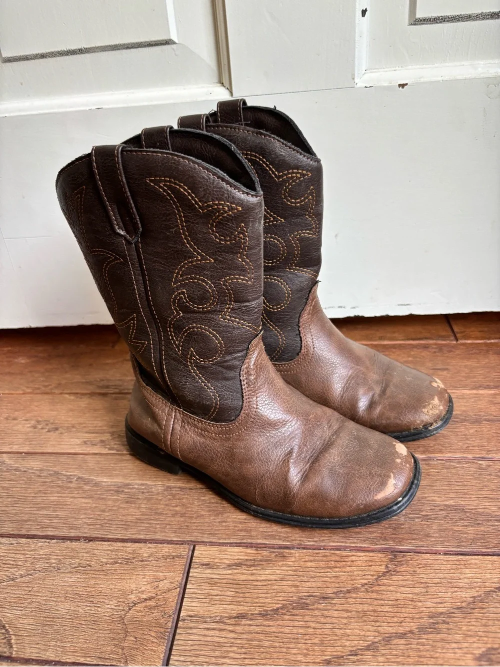 Kids Jared brown cowboy boots size 1
